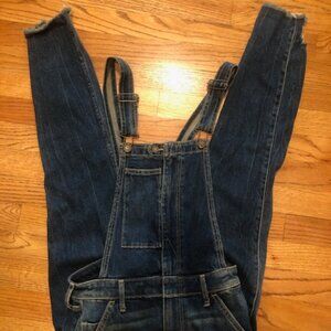 NEW Hollister Overalls Blue Ripped Super Skinny Crop XS